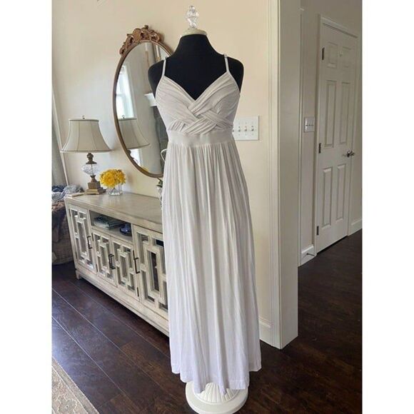 White Long New York and Co. Summer Dress (Small) - Picture 1 of 3